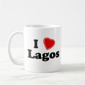 私はラゴスを愛します コーヒーマグカップ (左)