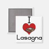 私はラザニアが大好き マグネット (正面/裏面)