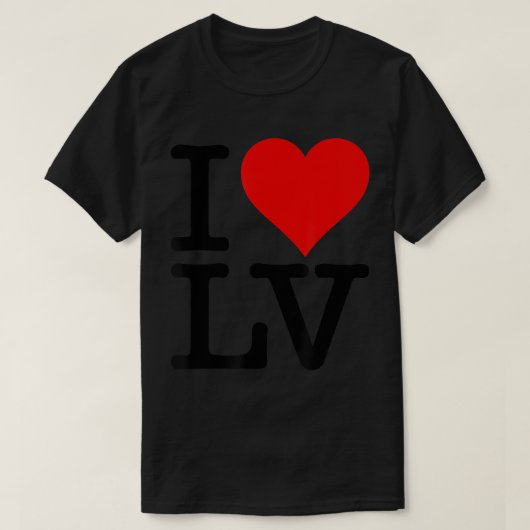 私はラスベガスハートネバダLV Tシャツが大好き Tシャツ (デザイン正面)