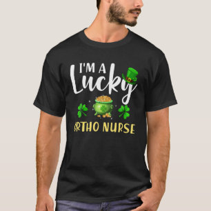 私はラッキーオルトナースアイリッシュシャムロックサンパトリック Tシャツ