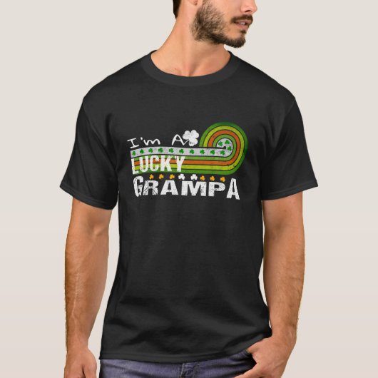 私はラッキーグランパシャムロックSt patricks dayパーティー Tシャツ (正面)