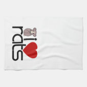 私はラットを愛します キッチンタオル (横)