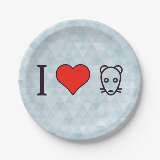 私はラットを愛します ペーパープレート (正面)