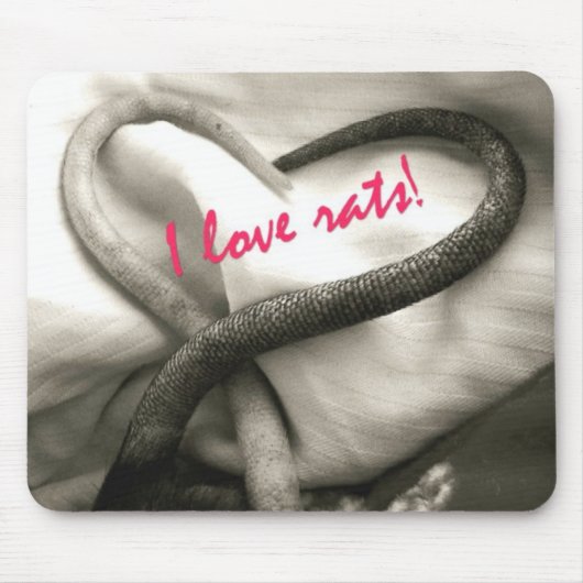 私はラットを愛します! マウスパッド (正面)