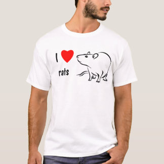 私はラットを愛します Tシャツ