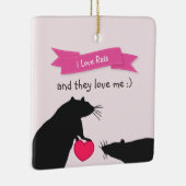 私はラットを愛し、私を愛します セラミックオーナメント (右)