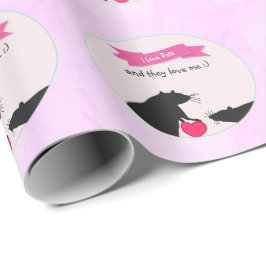 私はラットを愛し、私を愛します ラッピングペーパー