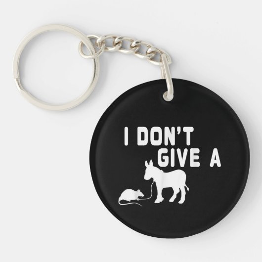 私はラットギフト与えドバーは、動物のおもしろいジョークではない キーホルダー (正面)