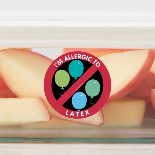 私はラテックスキッズアレルギーにアレルギーがある ラベル (貼付)