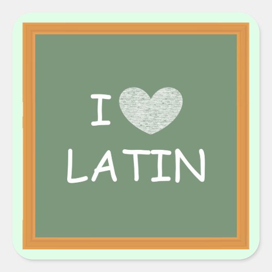 私はラテン語が大好き スクエアシール (正面)