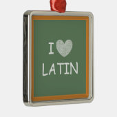 私はラテン語が大好き メタルオーナメント (右)