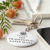 私はラテン語の伝統的大衆宗教が好きだ キーホルダー (側面)