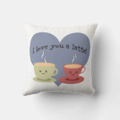 私はラテ愛します! クッション (裏面)