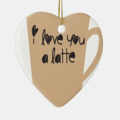 私はラテ愛します セラミックオーナメント (右)