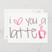 私はラテ愛します ポストカード (正面/裏面)