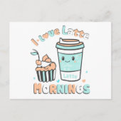 私はラテ朝が大好き 案内ポストカード (正面)