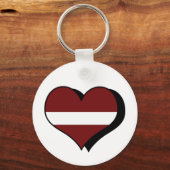 私はラトビアキーチェーンが大好き キーホルダー (正面)