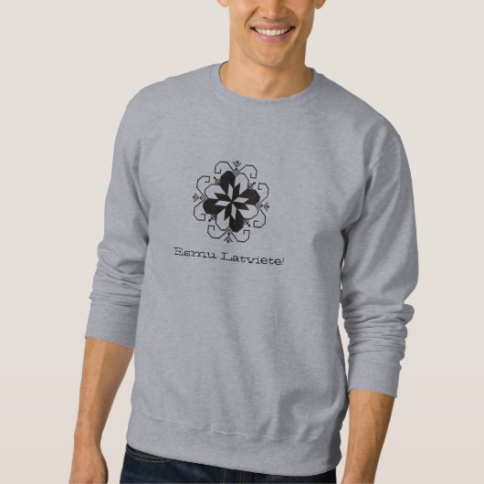 私はラトビア語です(女性版) スウェットシャツ (正面)
