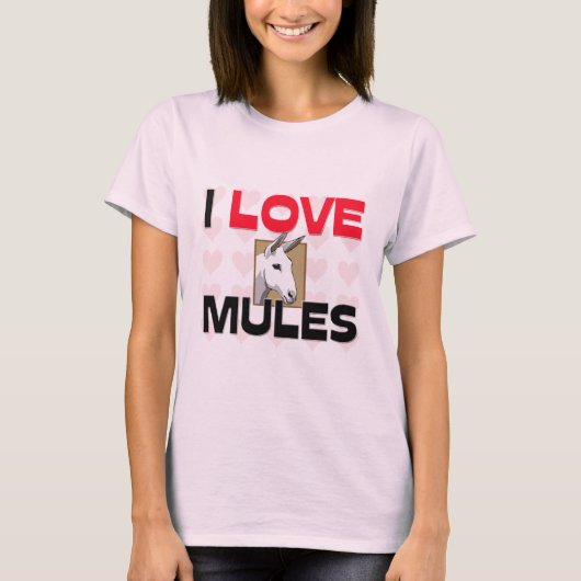 私はラバを愛します Tシャツ (正面)