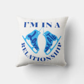 私はラブスケート人間関係姿スケートで滑る クッション (裏面)