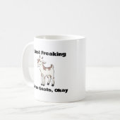 私はラブヤギを自由に、ヤギのコーヒーマグ コーヒーマグカップ (正面左)