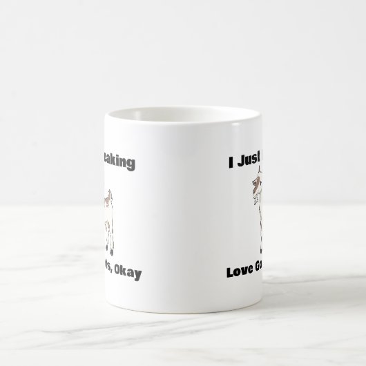 私はラブヤギを自由に、ヤギのコーヒーマグ コーヒーマグカップ (中央)
