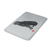 私はラブラドル・レトリーバー犬を愛します! バスマット (アングル)