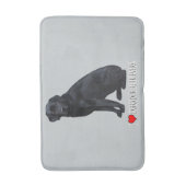 私はラブラドル・レトリーバー犬を愛します! バスマット (正面縦)