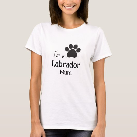 私はラブラドールのお母さん Tシャツ (正面)