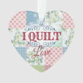 私はラブ·パッチワーク·キルター·裁縫·クリスマス オーナメント (裏面)