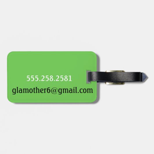 私はラベルを緑化したいと思えば退職した私巡航してもいいですです ラゲッジタグ (裏面横)