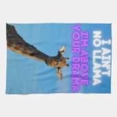 私はラマではない、私はあなたのドラマのキリンより上にいる キッチンタオル (横)