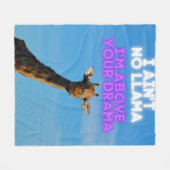 私はラマではない、私はあなたのドラマのキリンより上にいる フリースブランケット (正面(横))