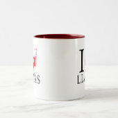 私はラマのマグを愛します ツートーンマグカップ (中央)