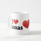 私はラマを愛します コーヒーマグカップ (正面左)