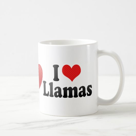 私はラマを愛します コーヒーマグカップ (右)
