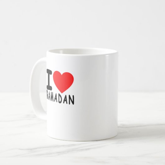 私はラマダーンを愛します。 コーヒーマグカップ (正面左)