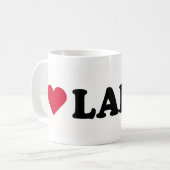 私はラリーを愛します コーヒーマグカップ (正面左)