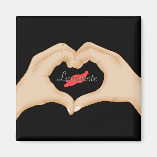 私はランサローテイマンが大好き マグネット (正面)