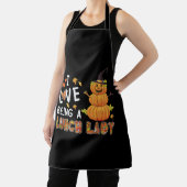 私はランチレディーハロウィンカボチャの衣装が大好き エプロン (インサイチュ)