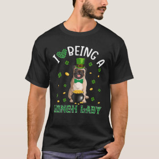 私はランチレディーパグ犬のランチレディーサンパであることが大好き Tシャツ