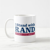 私はランドと立ちます コーヒーマグカップ (左)