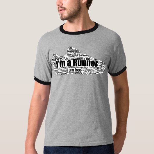 私はランナーです Tシャツ (正面)