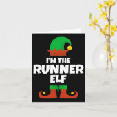 私はランナー小妖精や小人ファミリーパジャマクリスマスおもしろいR カード (黄色い花)