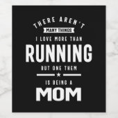 私はランニングが大好き。私はお母さんになるのが大好き ワインラベル (シングルラベル)