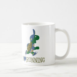 私はランニングの亀が大好き コーヒーマグカップ