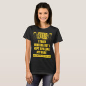 私はランニングを試し保たが、私はワインの仕事をこぼした Tシャツ (正面フル)