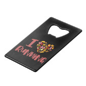 私はランニング食べ物が大好き クレジットカード栓抜き (正面アングル)