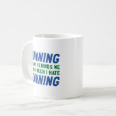 私はランニング コーヒーマグカップ (正面左)