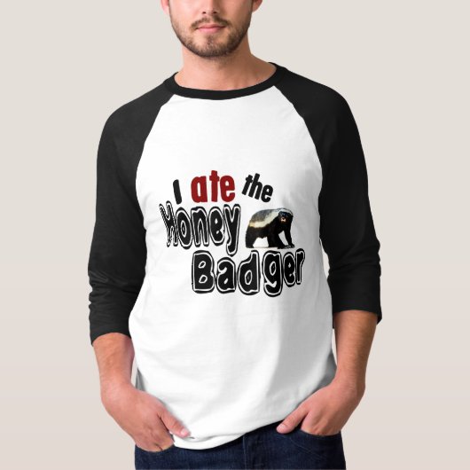 私はラーテルを食べました Tシャツ (正面)